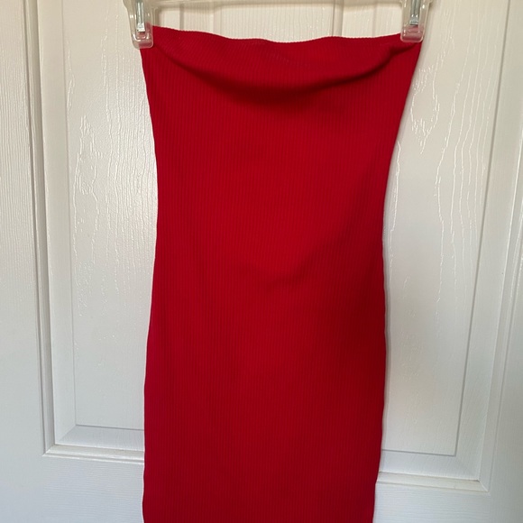strapless open back dress Ruthie Knit Sweater Maxi Dress